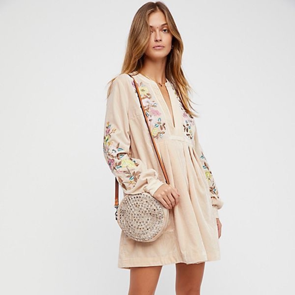 Free People Mia Embroidered Dress - XS